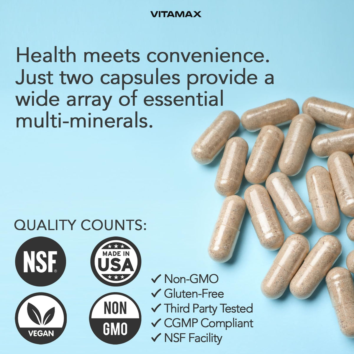 Vitamax Shilajit et Sea Moss sur un fond nature