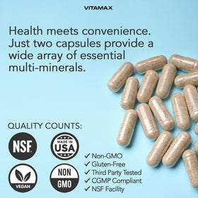 Vitamax Shilajit et Sea Moss sur un fond nature