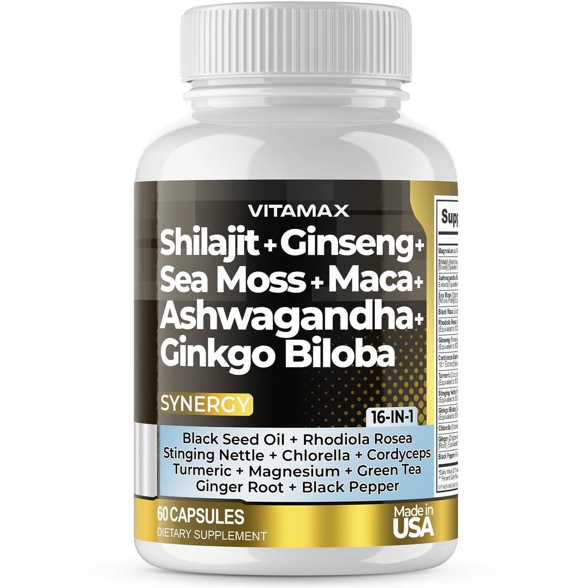 Vitamax Shilajit Pur 59g vue avant du flacon