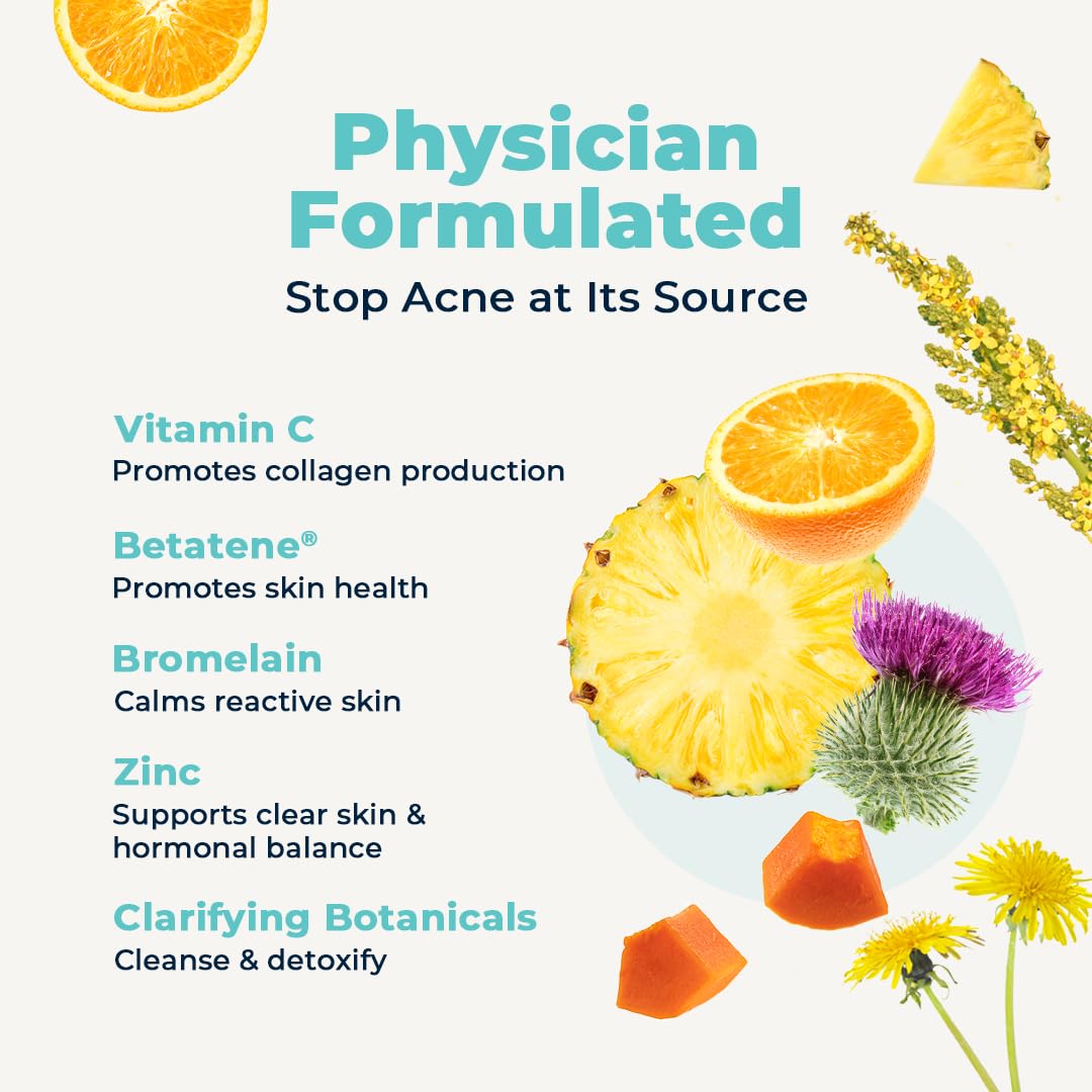 VitaMedica Clear Skin Vitamin Formula 60 Ct arrière