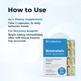 VitaMedica Complément Alimentaire Bromélaïne & Quercétine 500mg Ouvert