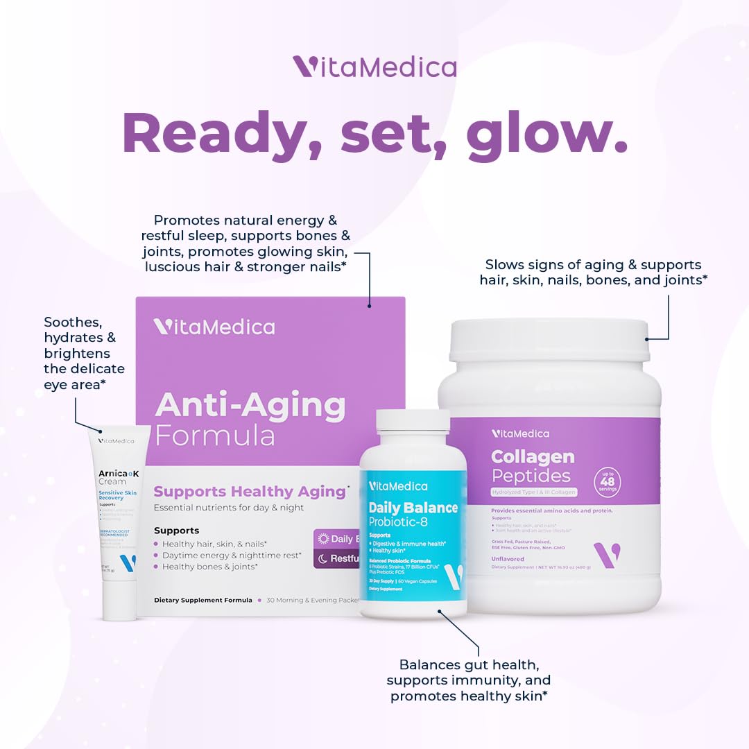 VitaMedica Packets Multivitamines AM/PM avec ingrédients listés