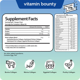 Vitamin Bounty Multi Collagen Complex powder texture close-up