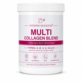 VITAMIN SEASONS Poudre de Collagène Multi-Types 608g vue de face