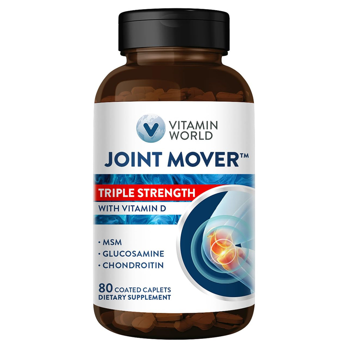 Vitamin World Glucosamine Chondroitin 80 comprimés vue de face