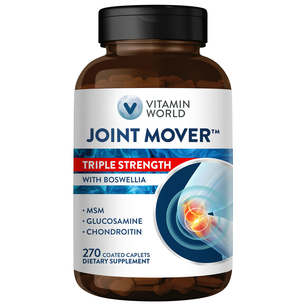Vitamin World Mover Articulaire 1500 mg Glucosamine gélules, vue avant