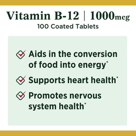 Vitamine B-12 Nature's Bounty 1000 mcg comprimés emballage