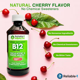 Vitamine B12 liquide à côté d'autres compléments alimentaires