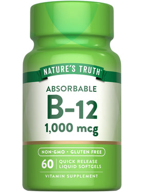 Vitamine B12 Nature's Truth 1000 mcg gélules molles vue avant