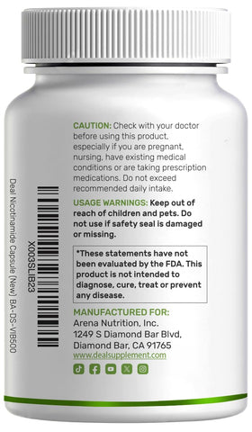 Vitamine B3 Nicotinamide capsules avec environnement de santé