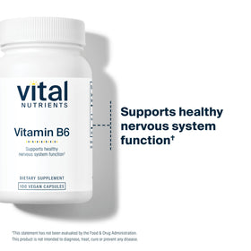 Vitamine B6 de Vital Nutrients sur un fond neutre
