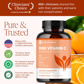 Vitamine C Liposomale 1400mg Pure Micronutrients avec des ingrédients naturels