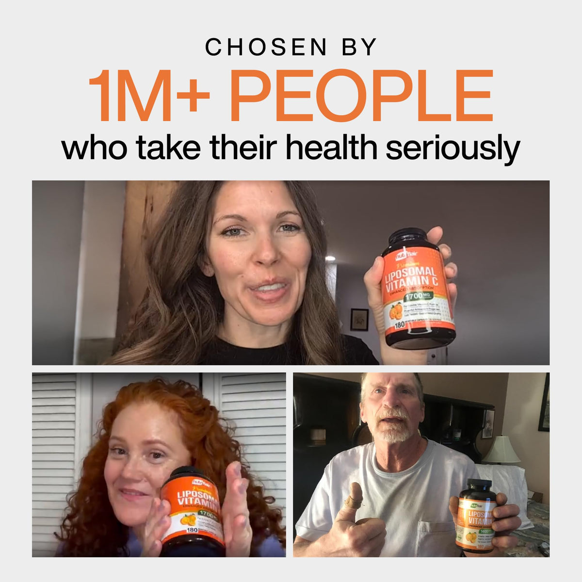 Vitamine C Liposomale NutriFlair entourée de fruits frais