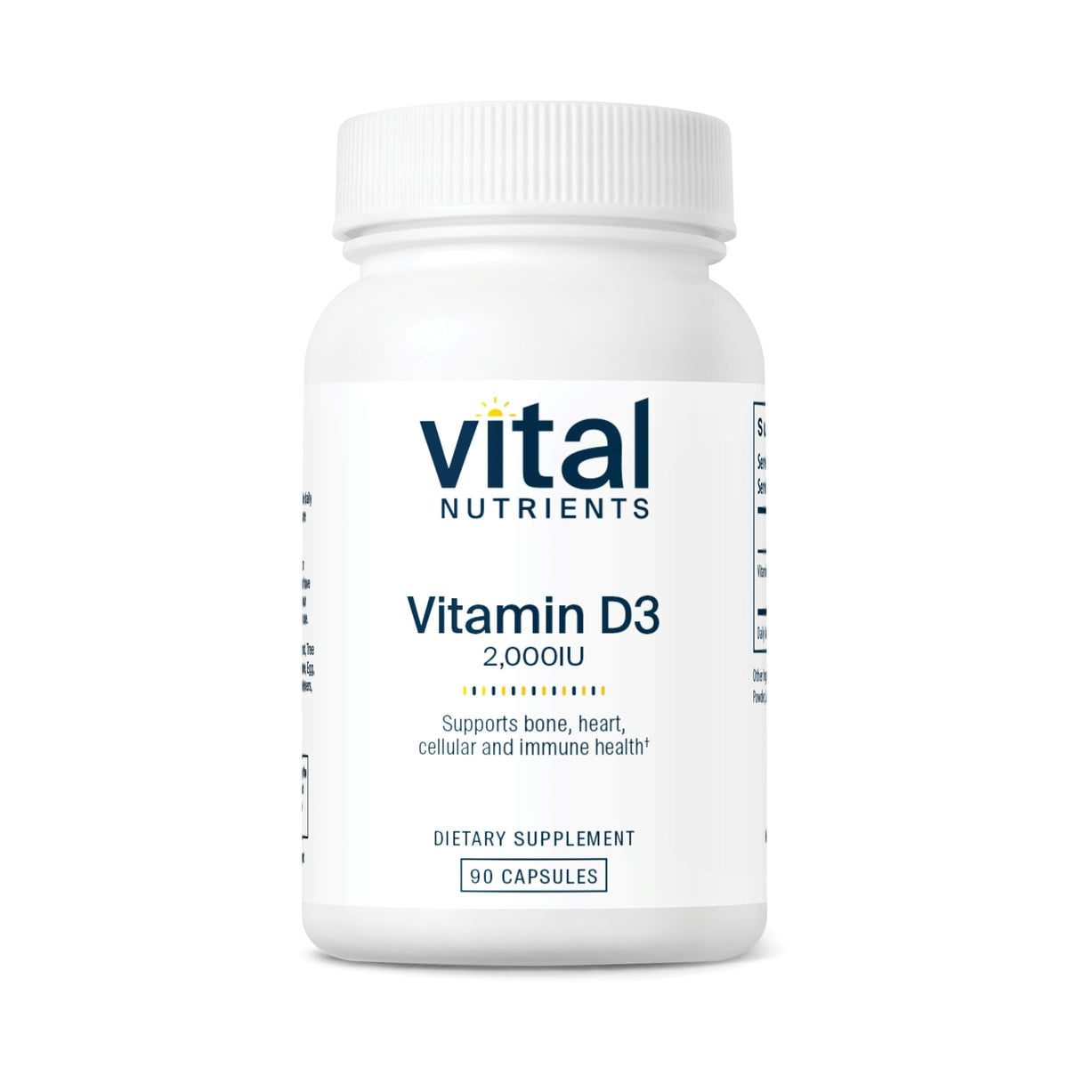 Vitamine D Vital Nutrients 2000 UI 90 Capsules avant