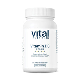 Vitamine D Vital Nutrients 2000 UI 90 Capsules avant