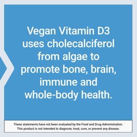 Vitamine D3 Vegan Life Extension sur une table