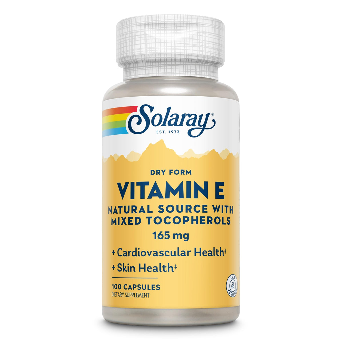 Vitamine E Sèche SOLARAY 200 IU vue de face