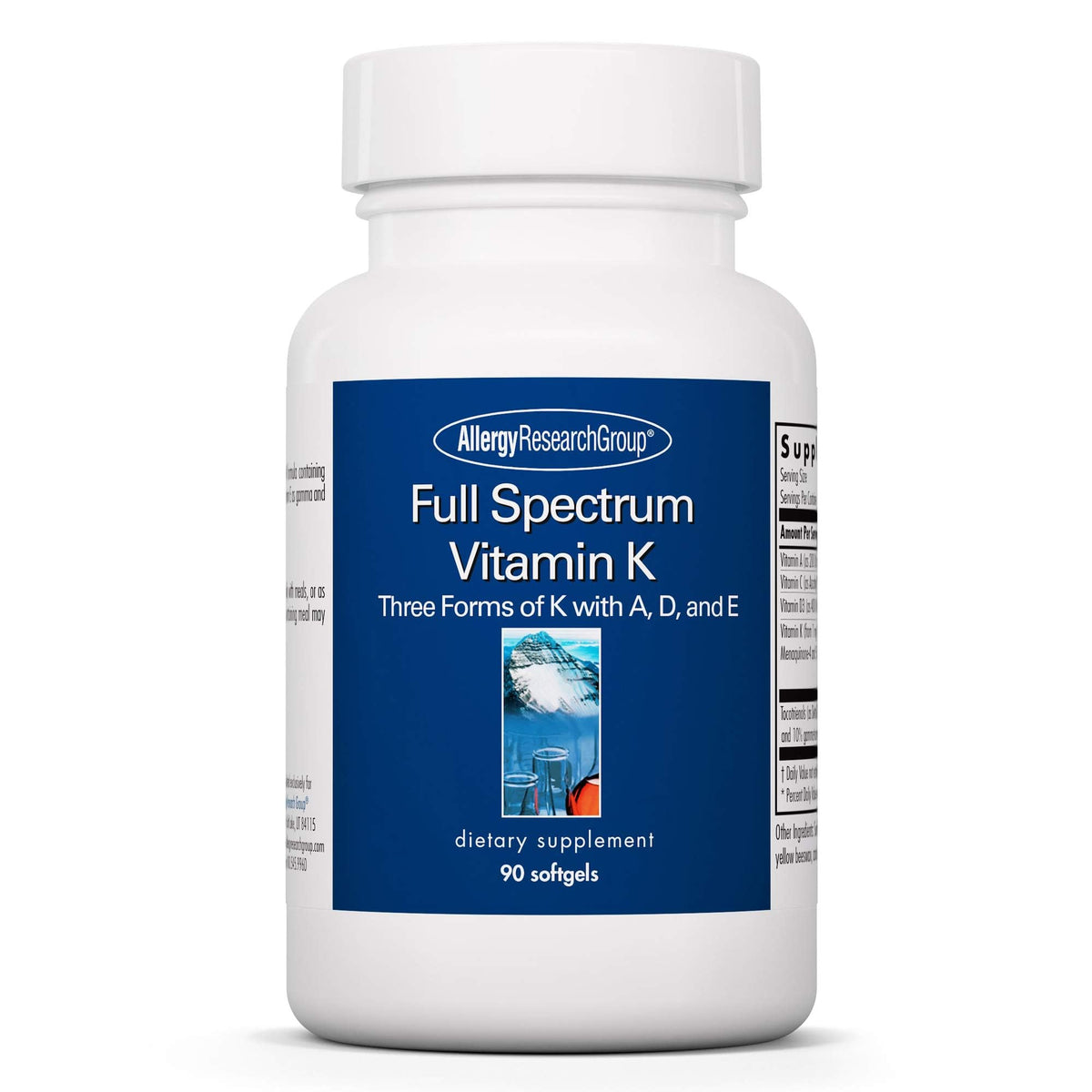 Vitamine K Spectre Complet Allergy Research Group 90 capsules vue de face