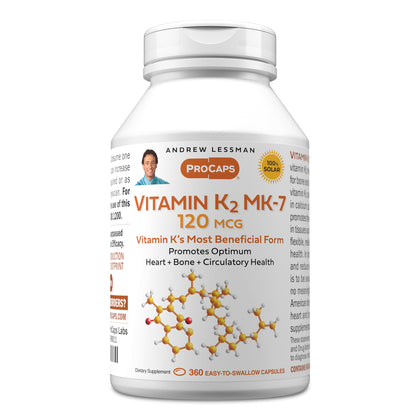Vitamine K2 MK-7 ANDREW LESSMAN 120 mcg gélules frontale