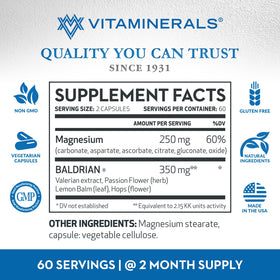 Vitaminerals Baldrian® Plus extrait de valériane 350mg en utilisation quotidienne