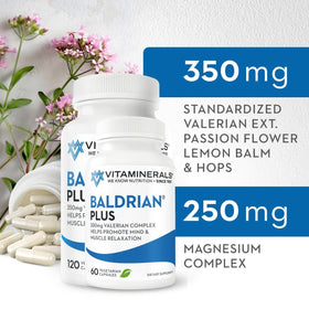 Vitaminerals Baldrian® Plus extrait de valériane 350mg vue arrière