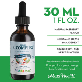 Vitamines B Maxi Health, étiquette et détails du produit