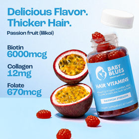 Vitamines Baby Blues, étiquette avec ingrédients et bénéfices