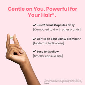 Vitamines Naturenetics pour cheveux, vue de côté