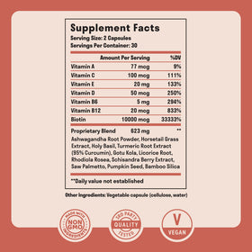 Vitamines Nuven Naturals boîte avec étiquettes et informations nutritionnelles