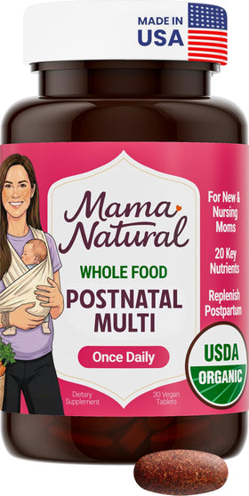 Vitamines postnatales bio Mama Natural boîte de 30 capsules