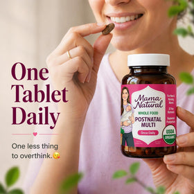 Vitamines postnatales bio Mama Natural en contexte de maternité