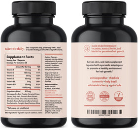 Vitamines pour cheveux Nuven Naturals et ingrédients naturels