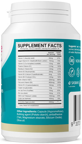 Vitamines prénatales CONCEIVE PLUS sur fond neutre
