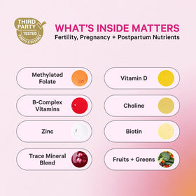 Vitamines prénatales liquides Pink Stork avec cuillère doseuse