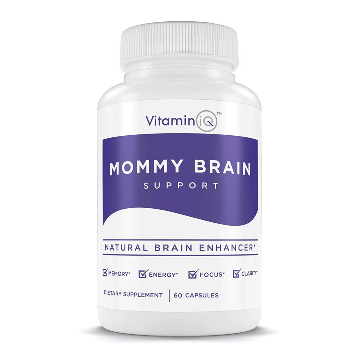 VitaminIQ Mommy Brain 60 capsules vue avant avec étiquette