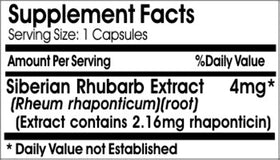 Vitamins Because Extrait de Rhubarbe Sibérienne 200 Capsules emballage