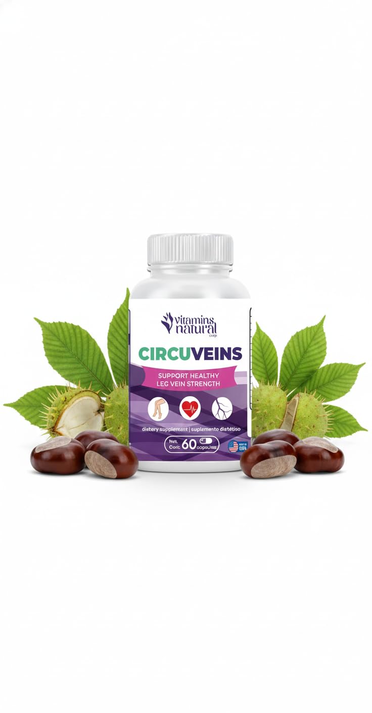 VITAMINS NATURAL CORP CircuVeins boîte avant avec 60 capsules