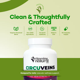 VITAMINS NATURAL CORP CircuVeins vue de côté de la boîte