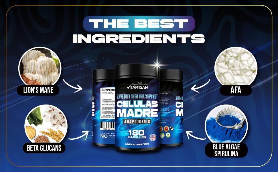 VITAMISAN 180 capsules de complément alimentaire Spiruline AFA sur fond neutre