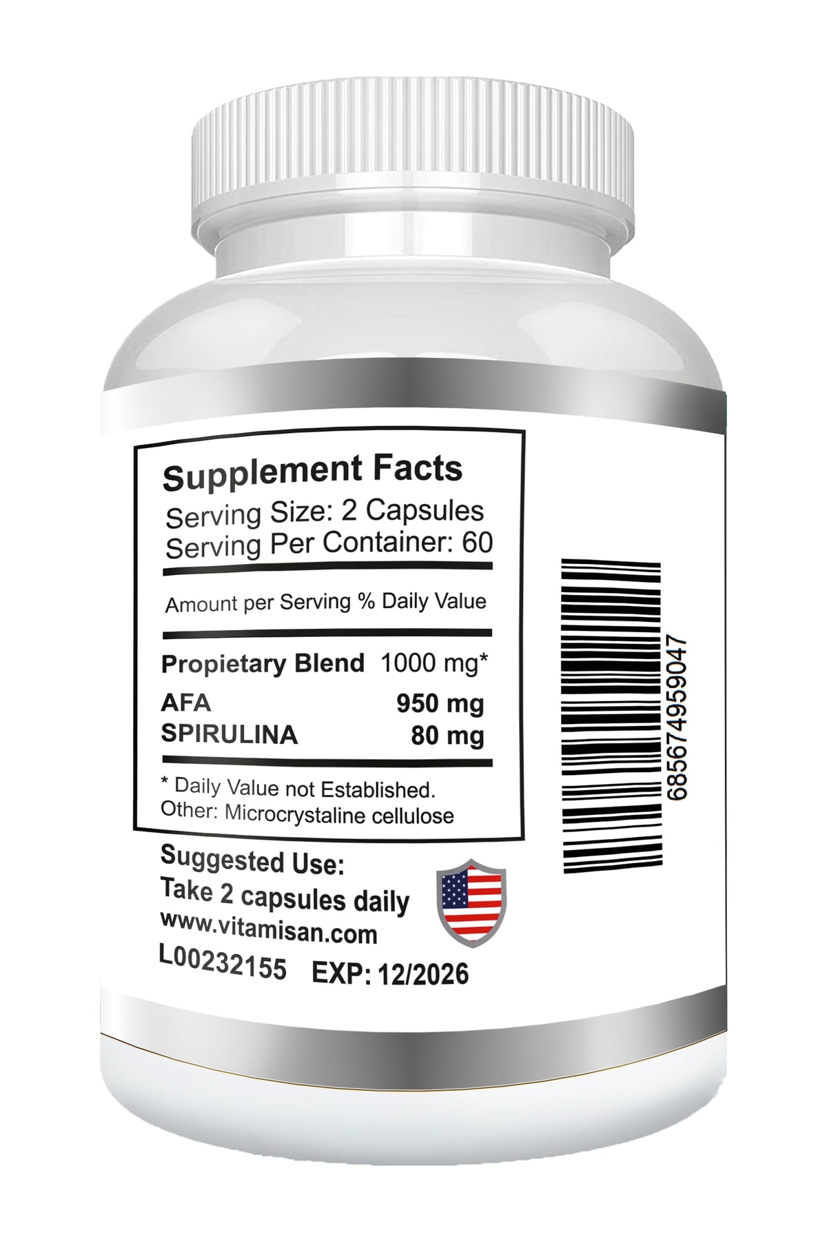 VITAMISAN AFA Spiruline vue de côté