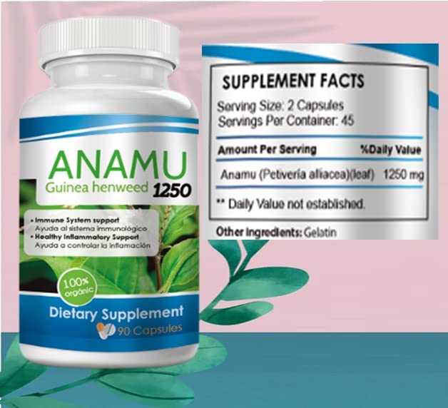 VITAMISAN Anamu 1250 mg 90 Capsules côté