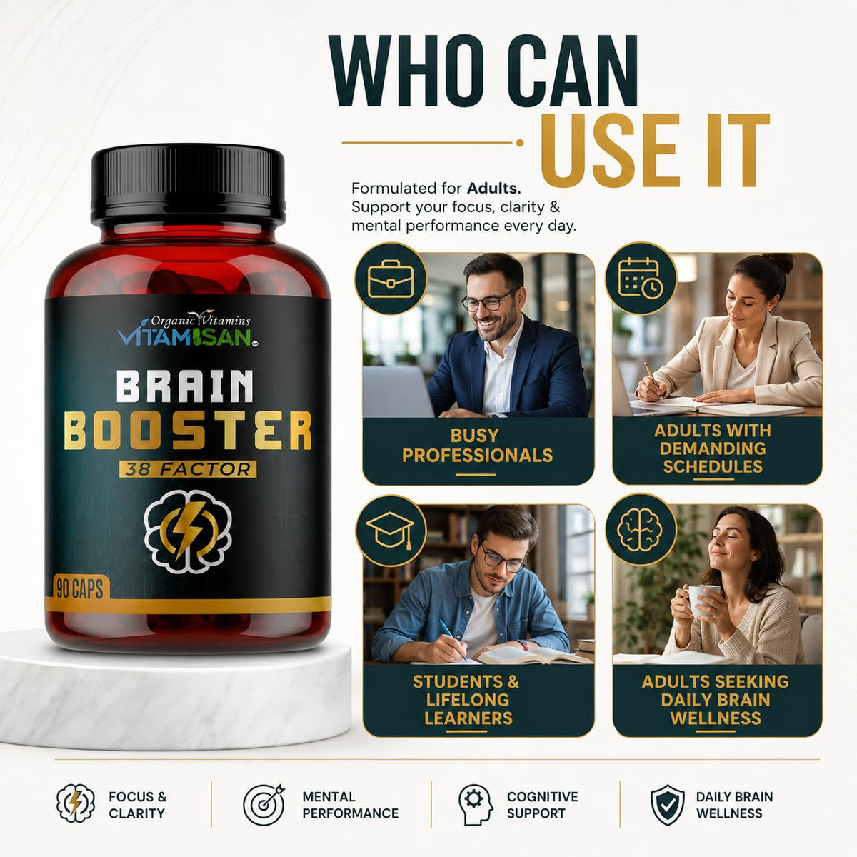 VITAMISAN Brain support 38 Factor 90 capsules avec étiquette