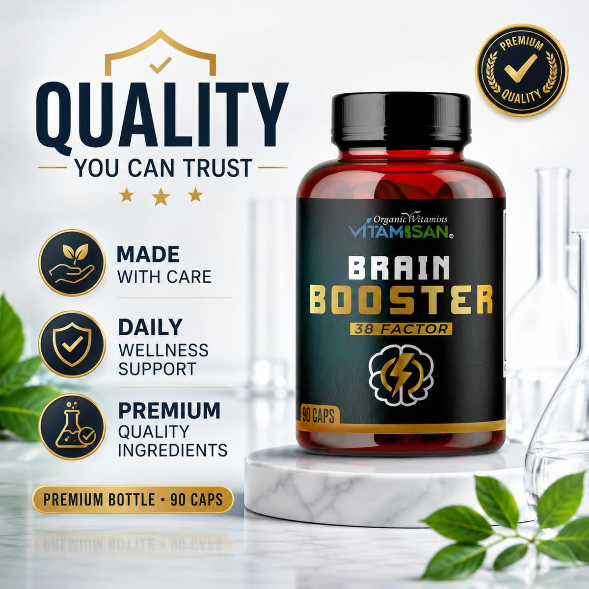 VITAMISAN Brain support 38 Factor 90 capsules ouvertes