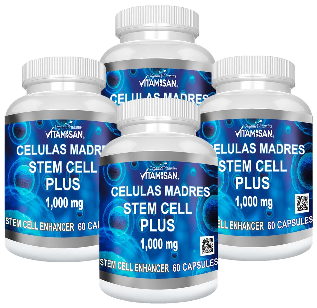 VITAMISAN Cellules Mères 4 bouteilles de 60 gélules de 1000 mg