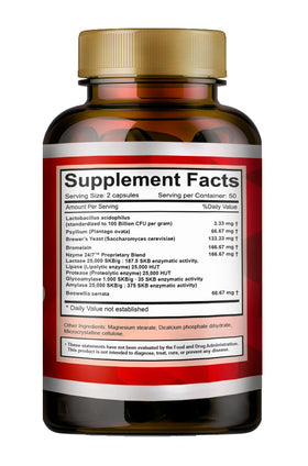 VITAMISAN Complément Alimentaire Multi-Enzymes 100 Caps avec capsules