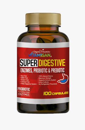VITAMISAN Complément Alimentaire Multi-Enzymes 100 Caps vue de face