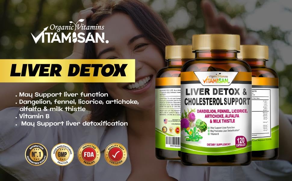 VITAMISAN Détox Foie 120 capsules sur une table