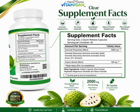 VITAMISAN Graviola Soursop Extract capsules in hand
