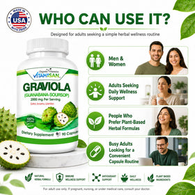 VITAMISAN Graviola Soursop Extract capsules with fruits