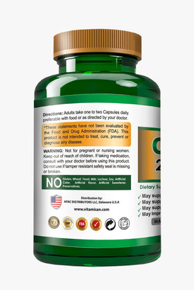 VITAMISAN Graviola Soursop flacon ouvert avec capsules